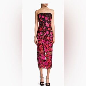 NWT Milly Floral appliqué long length dress